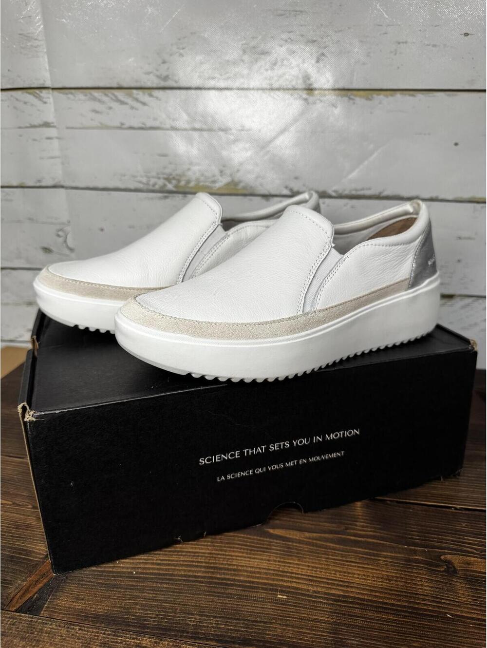 Vionic Kearny White Leather Slip On Women's 9 IOB